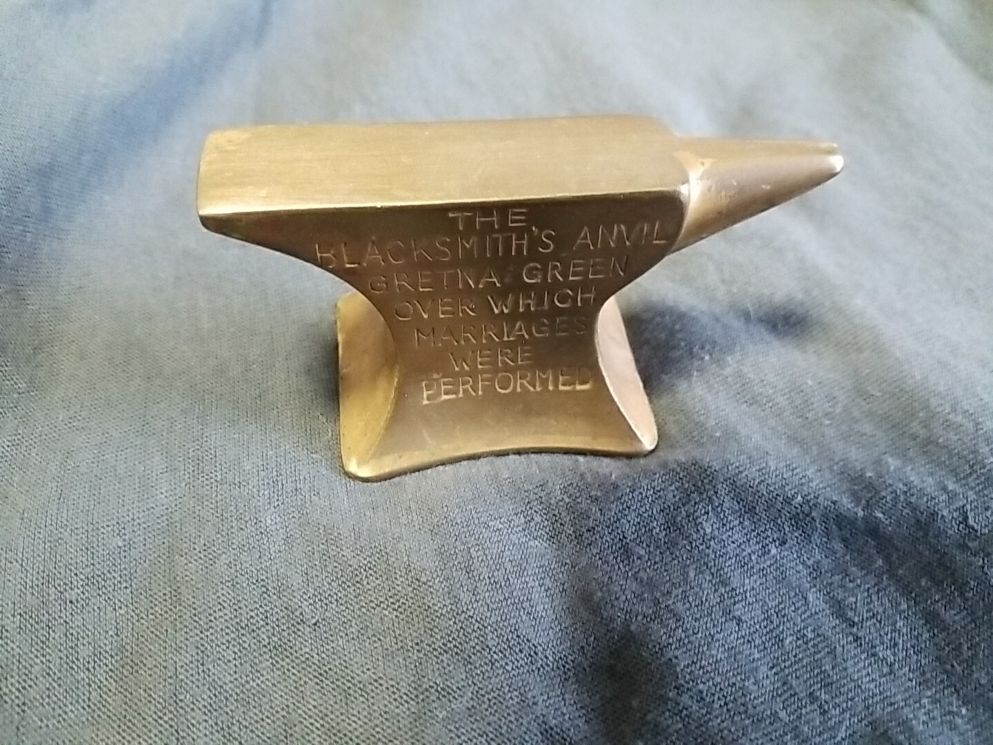 vintage brass jeweler’s anvil, used