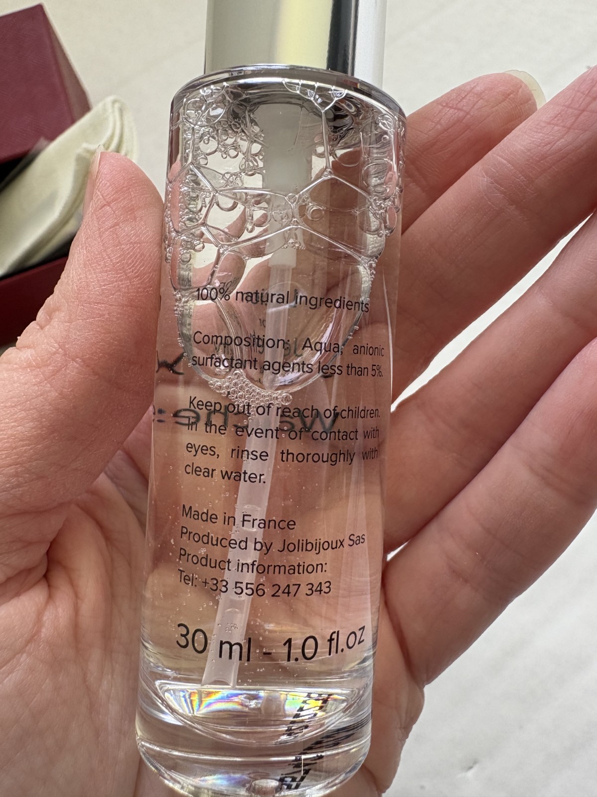 New Cartier Lotion for Jewelry and Watches Cleaning Brush Cloth Box 30ml Spray
