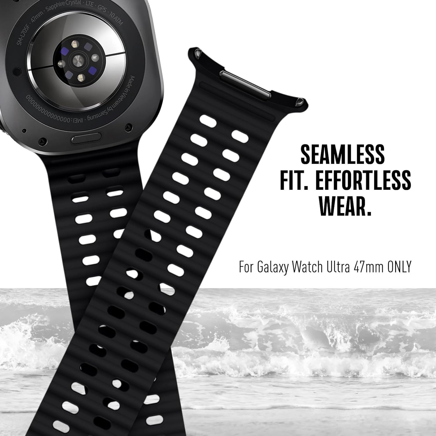 [6-Pack] Breathable Ocean Silicone Bands For Samsung Galaxy Watch 7 Ultra 47mm