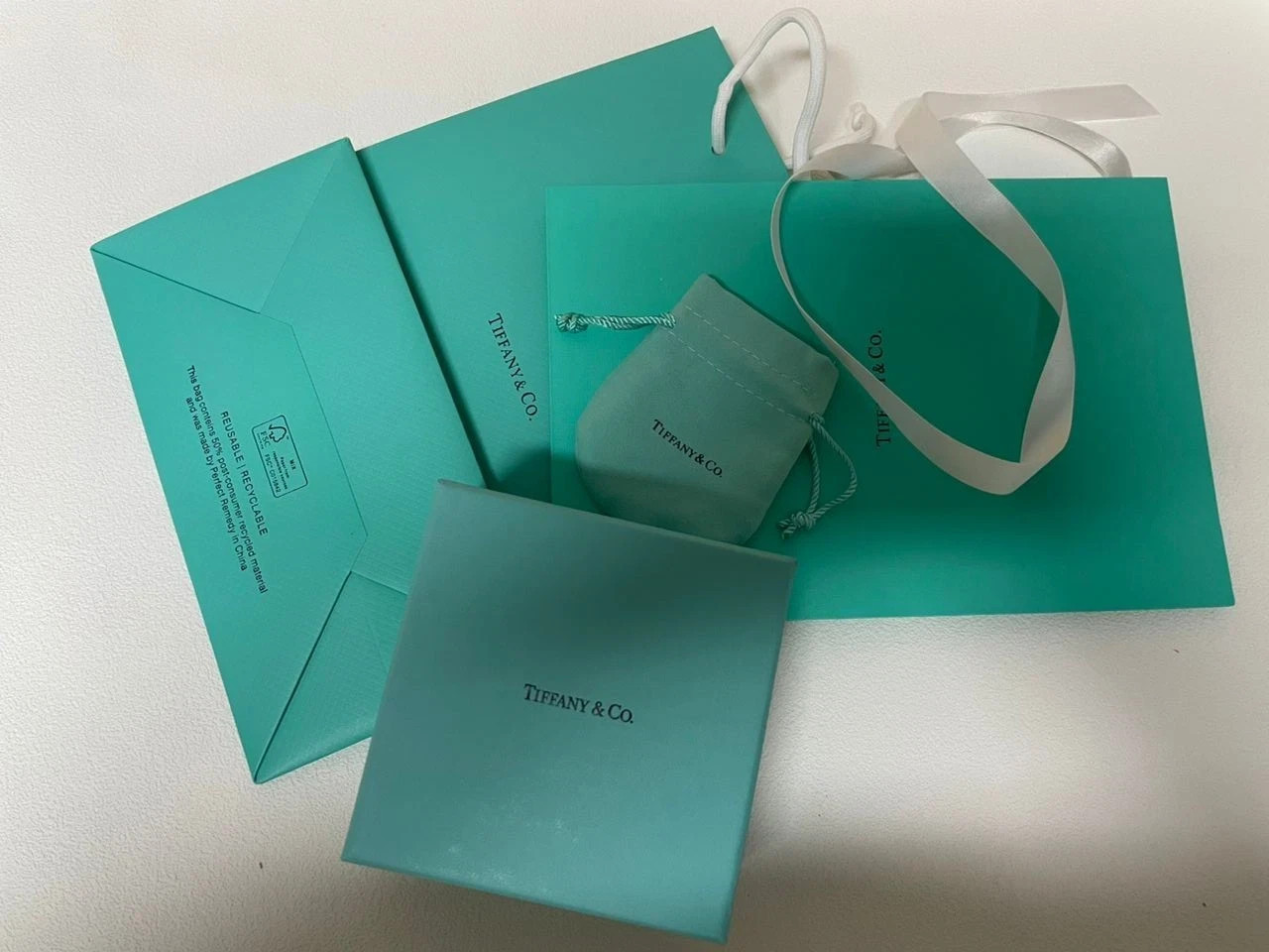 Tiffany & Co Watch or Bracelet Presentation Gift Storage Box in Blue Leather