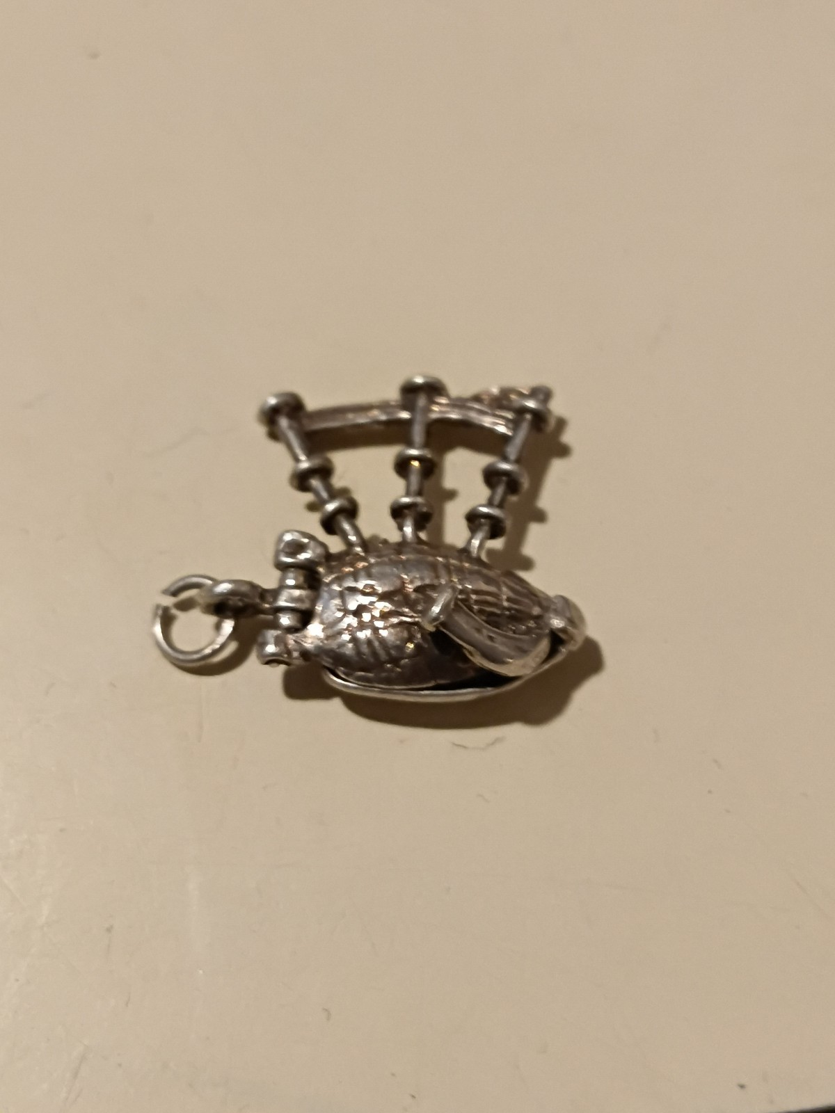 Vintage Metal Bagpipes Dangle Charm Pendant – Music Theme, No Stone, Charm Style