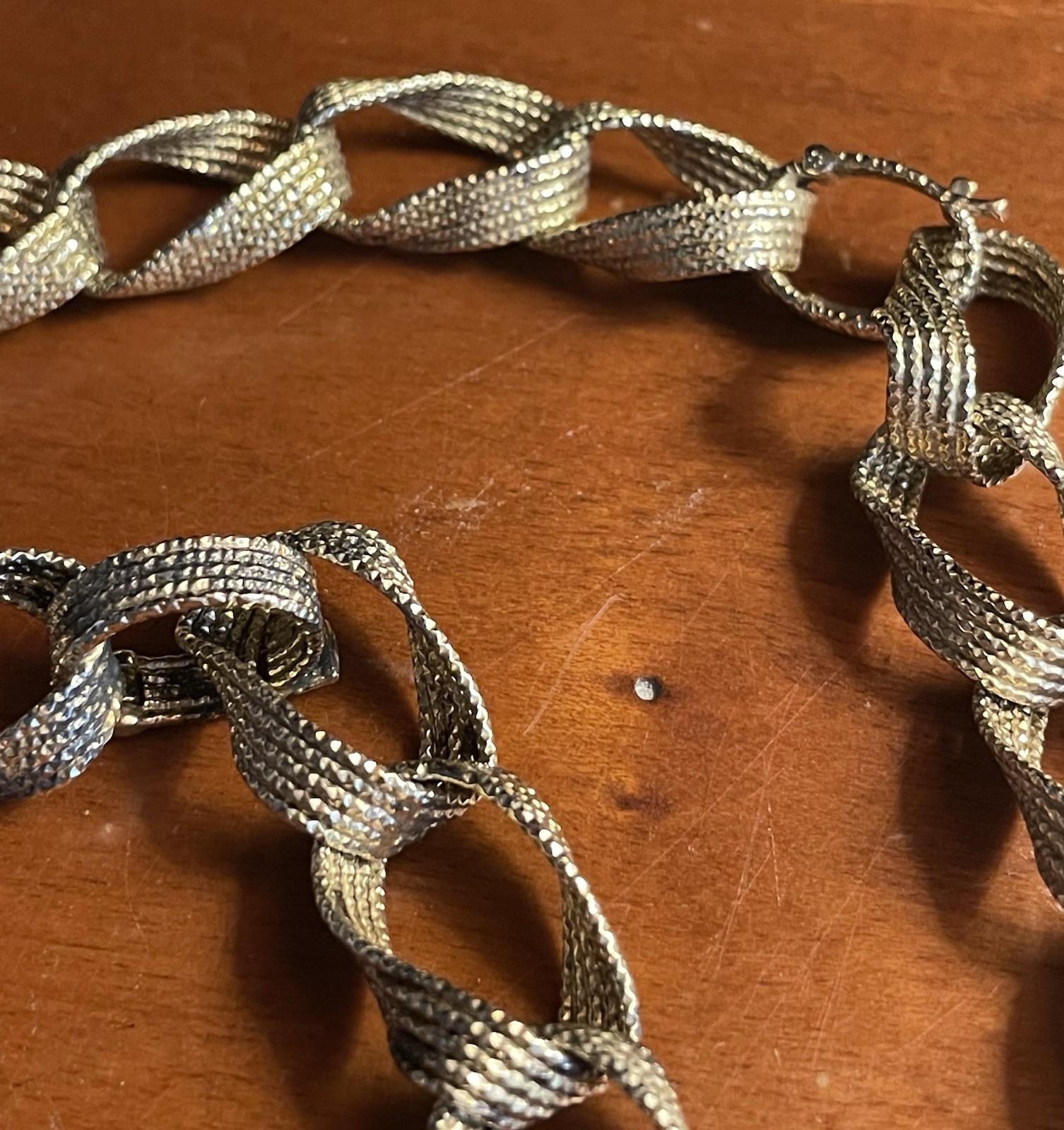MCM Turkish 18 kt Gold Vermeil Sterling Diamond Cut Necklace & Bracelet