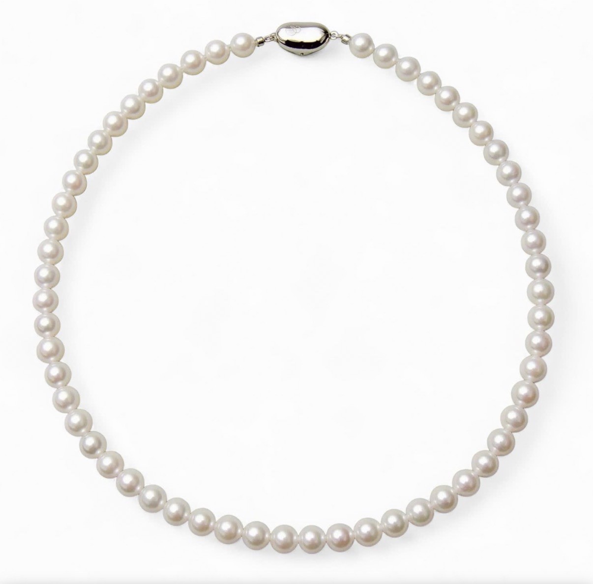 Japanese Akoya Pearl Necklace 7-7.5mm 43cm Surgical Steel Clasp Hypoallergenic