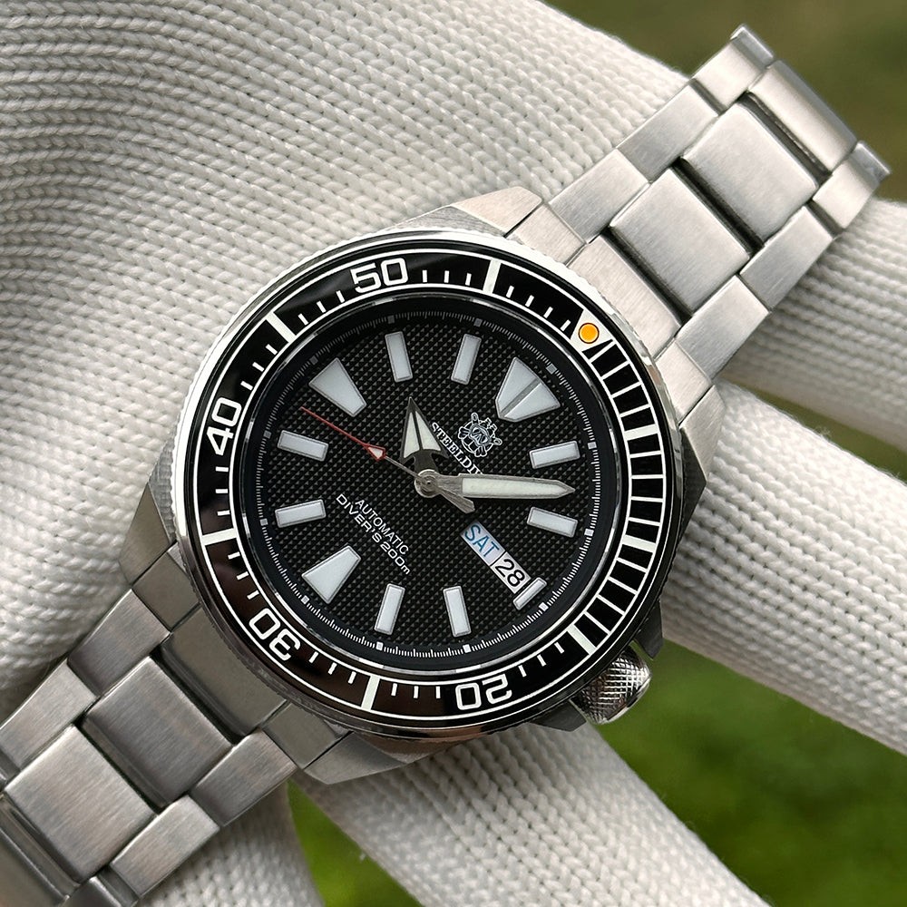 STEELDIVE SD1961 Mens 43.8mm 200M Automatic Dive Watch NH36 Sapphire Steel