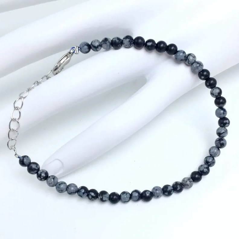 1 pc 4mm Chakra Bead Bracelet Natural Stone Yoga Energy Bangle