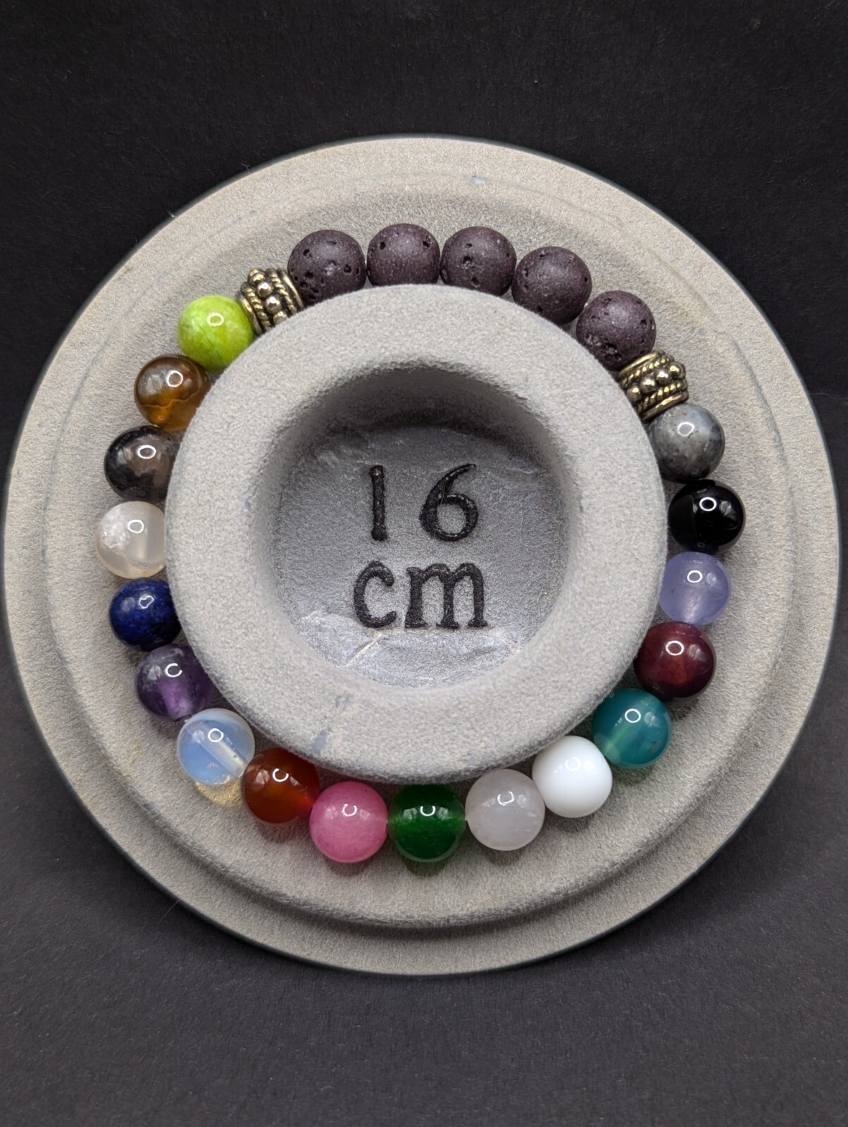 Mixed Gemstone 8mm Colorful Beaded Stretch Bracelet (16cm) Small Wrist