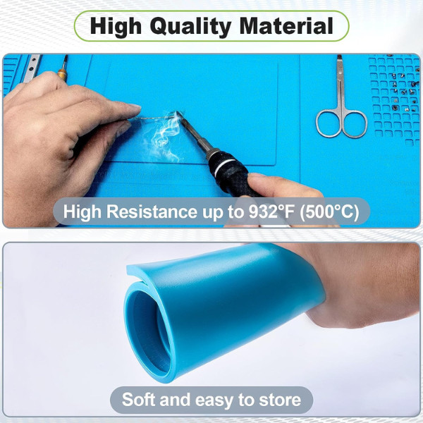 Watchmaker’s Rubber Silicone Bench Mat Pad Anti-Slip Jewelry Watch Soldering