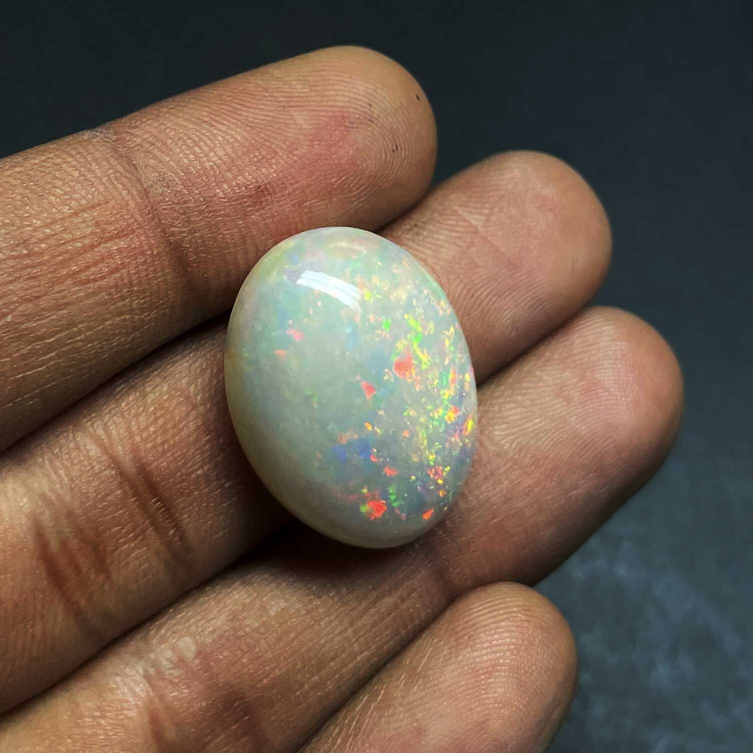 Natural Ethiopian Opal Oval Gemstone Cabochon 19*25 MM 24.5 CT