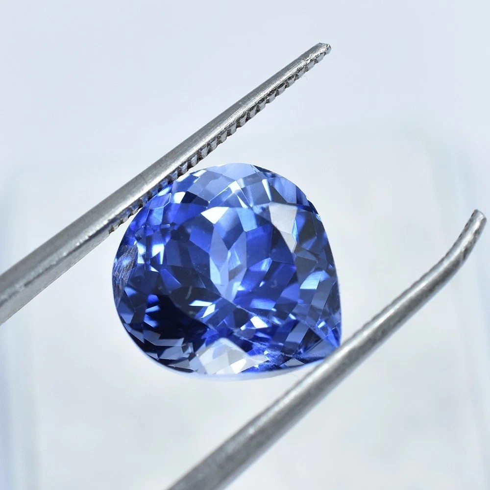 8.90 Ct Certified Natural Blue Tanzanite Pear Cut Jewelry Stone Pear Cut
