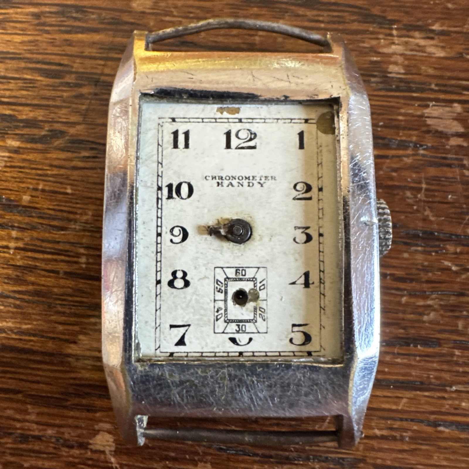 Ollendorff ? Oliver Handy Chronometer 15 Jewels 3 Adjustments Unusual Case 30mm