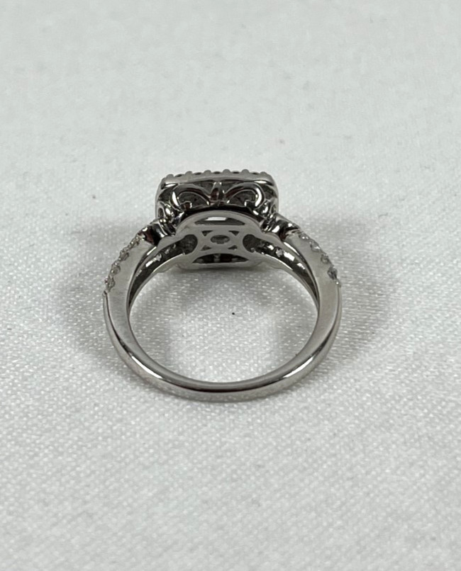 Fuzion Creations Sterling Silver 925 CZ Custer Ring Size 6 Signed FC Vietnam