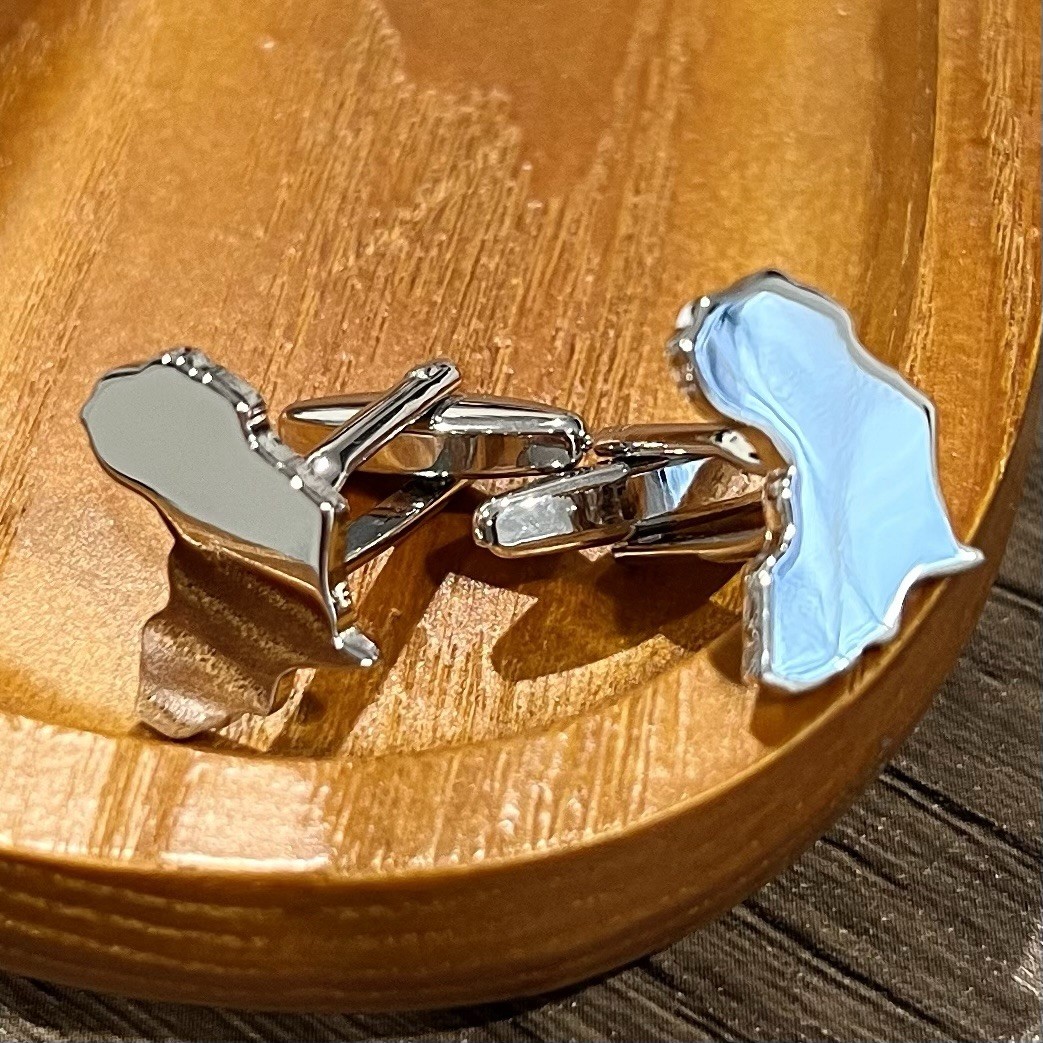 Africa Continent Map Cufflinks Gift With Box For Men Birthday Father’s Day