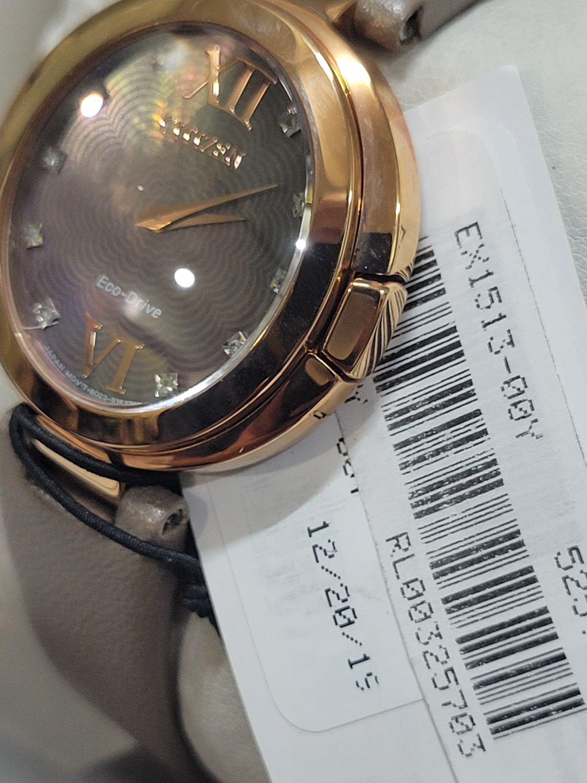 Citizen Capella EX1513-00Y 34mm Pink Gold-Tone Stainless Steel Case with…