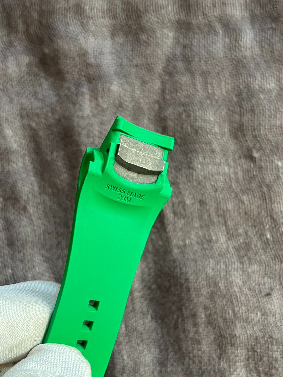 Authentic Richard Mille Green Rubber Strap For RM028 28M