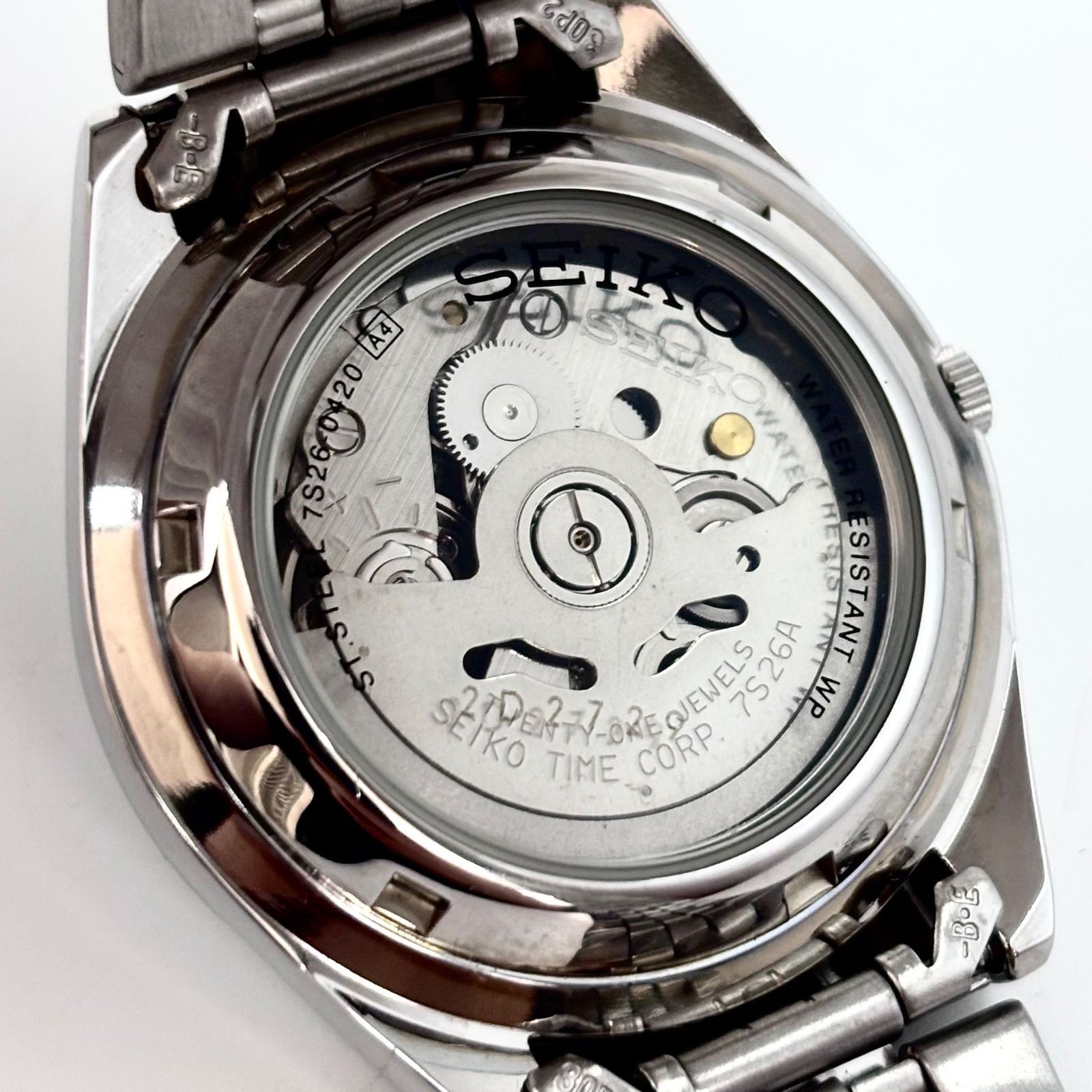 SEIKO 5 Automatic AT Ice Blue Dial Roman Index Manufactured in 2012 Working