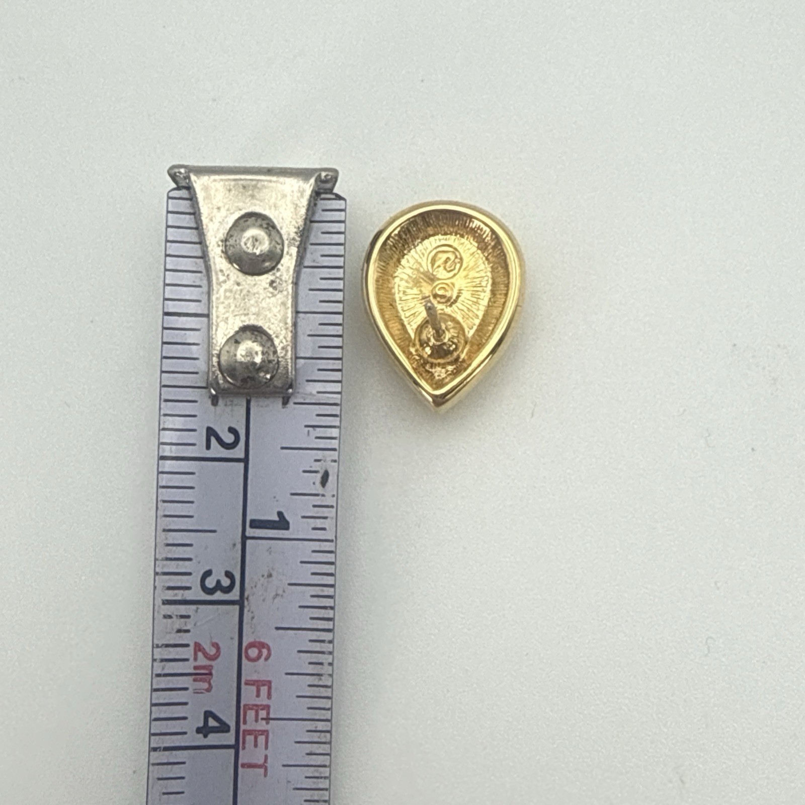 Swarovski Angelic Pear Pierced Earrings Jet Black Crystal Gold Tone Swan Logo
