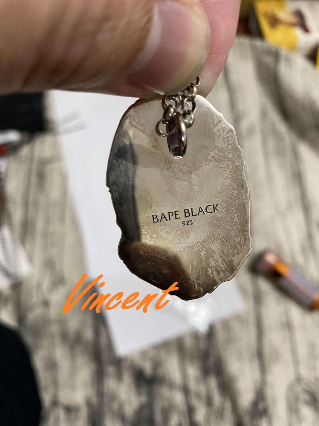 A BATHING BAPE BLACK PENDANT NECKLACE 2020 NEW VERSION