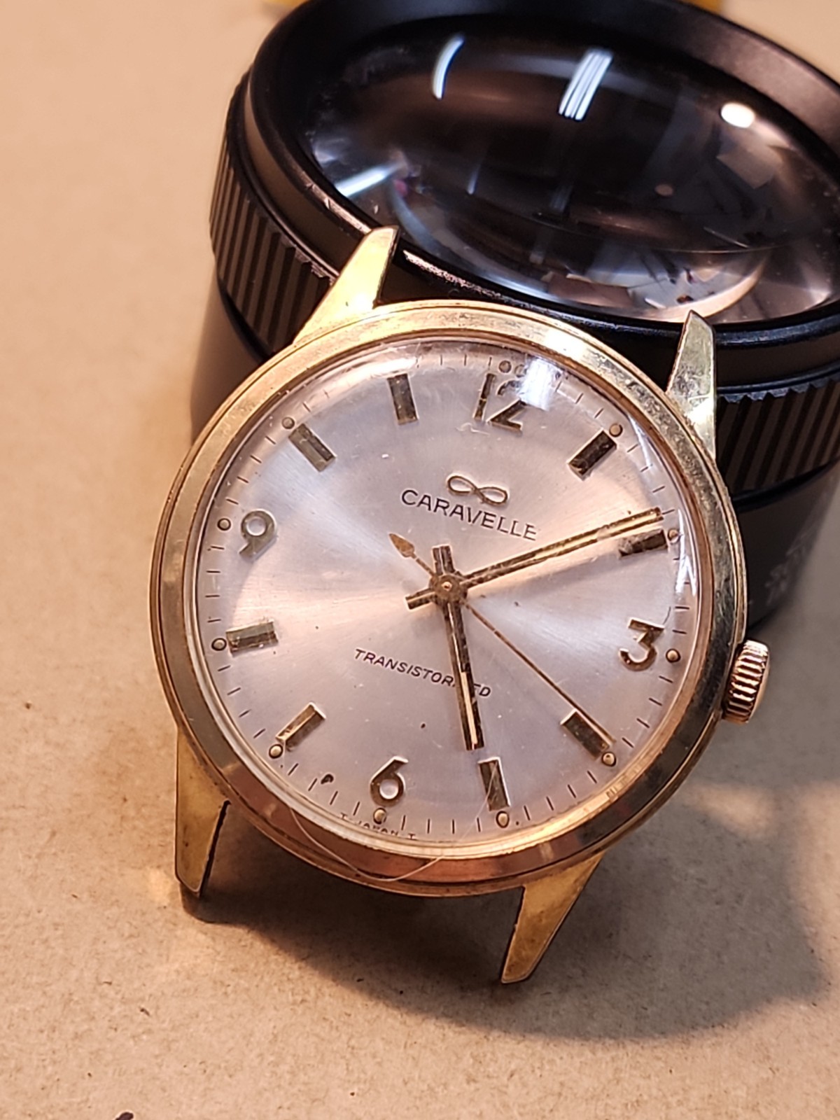 Caravelle 1968 12j Japan 12OTC Transistorized Wristwatch Movement Untested