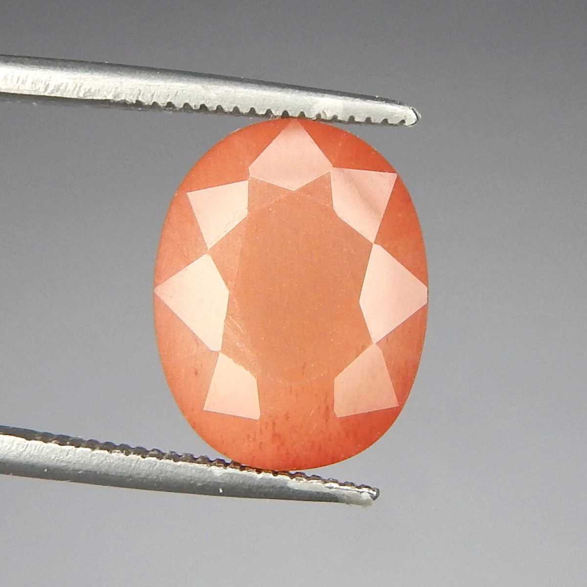 5.9ct Oregon Sunstone Copper Schiller Natural Mined Unheated Faceted Oval USA