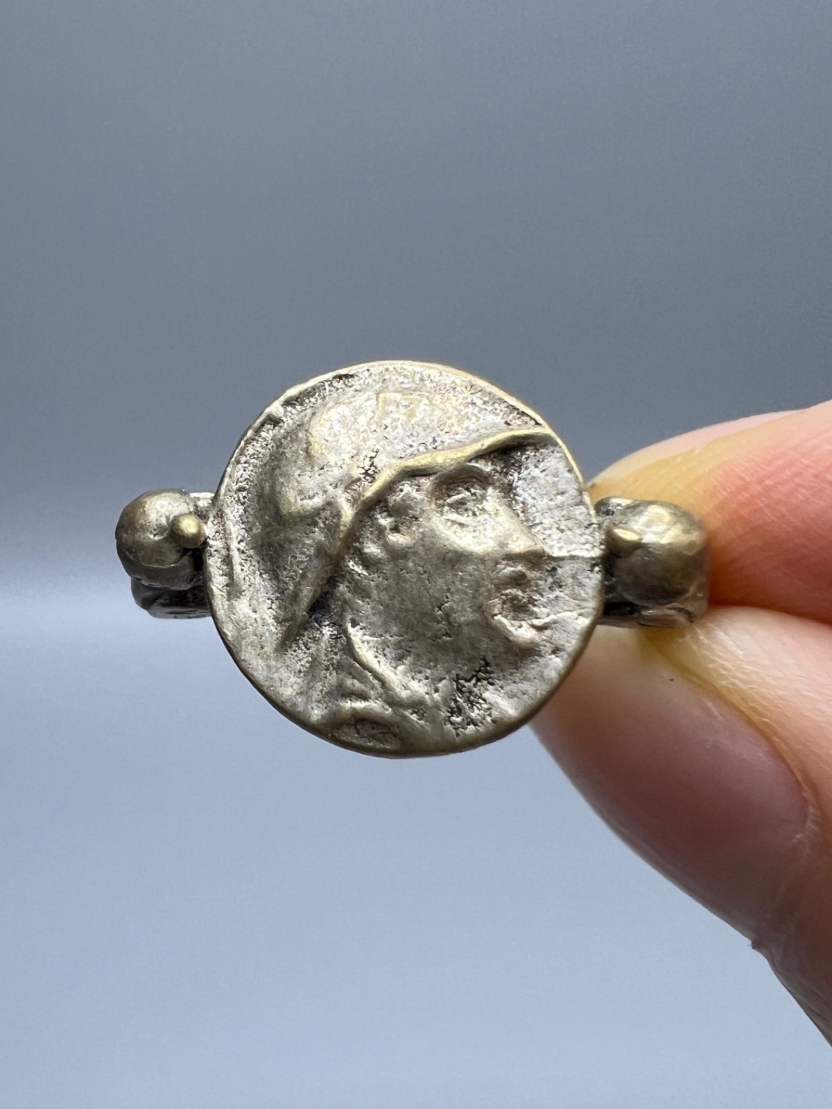Ancient Greek Coin Ring | Antique Warrior Ring | Historical Coin Jewelry