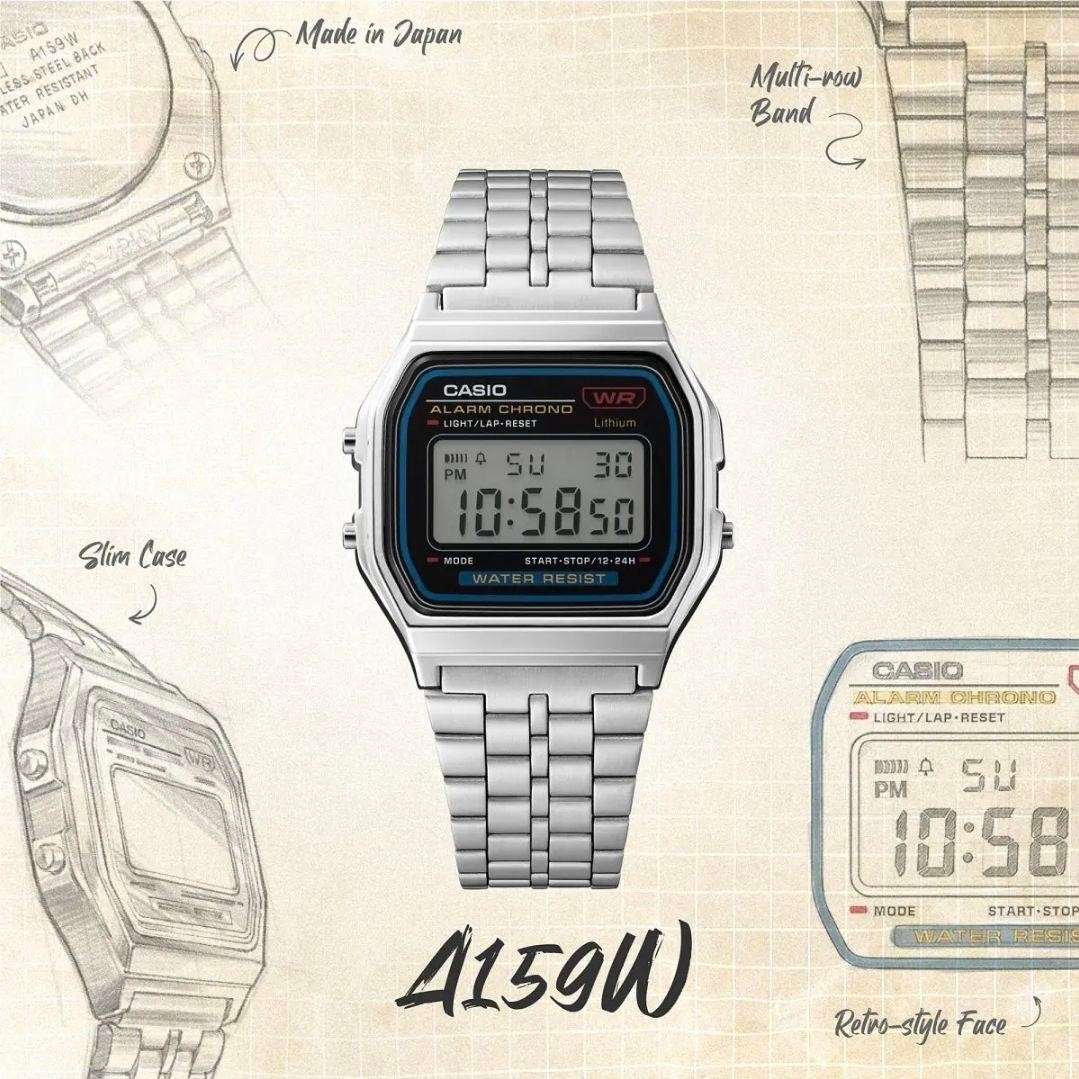 CASIO A159WA-N1JH, Made in Japan, Unused