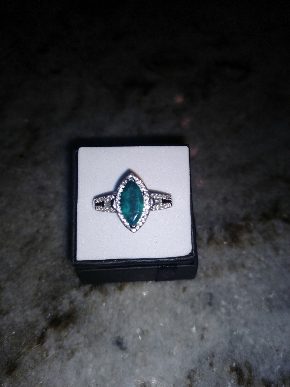 2.50 Cts AAA Grandidierite, Natural White Zircon Halo Ring/Plat/SSlvr, Sz 10