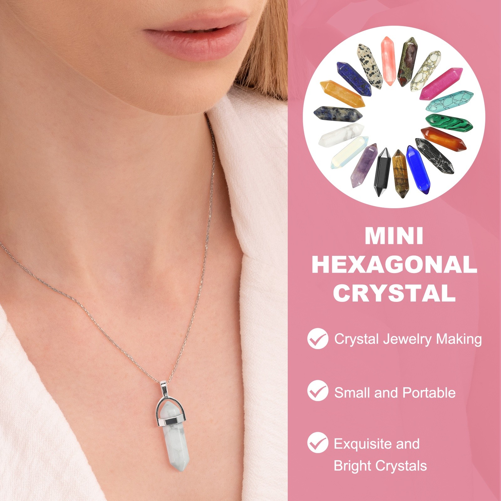 10 Pack Opal Crystal Quartz Crystals, Polished Crystals Bulk