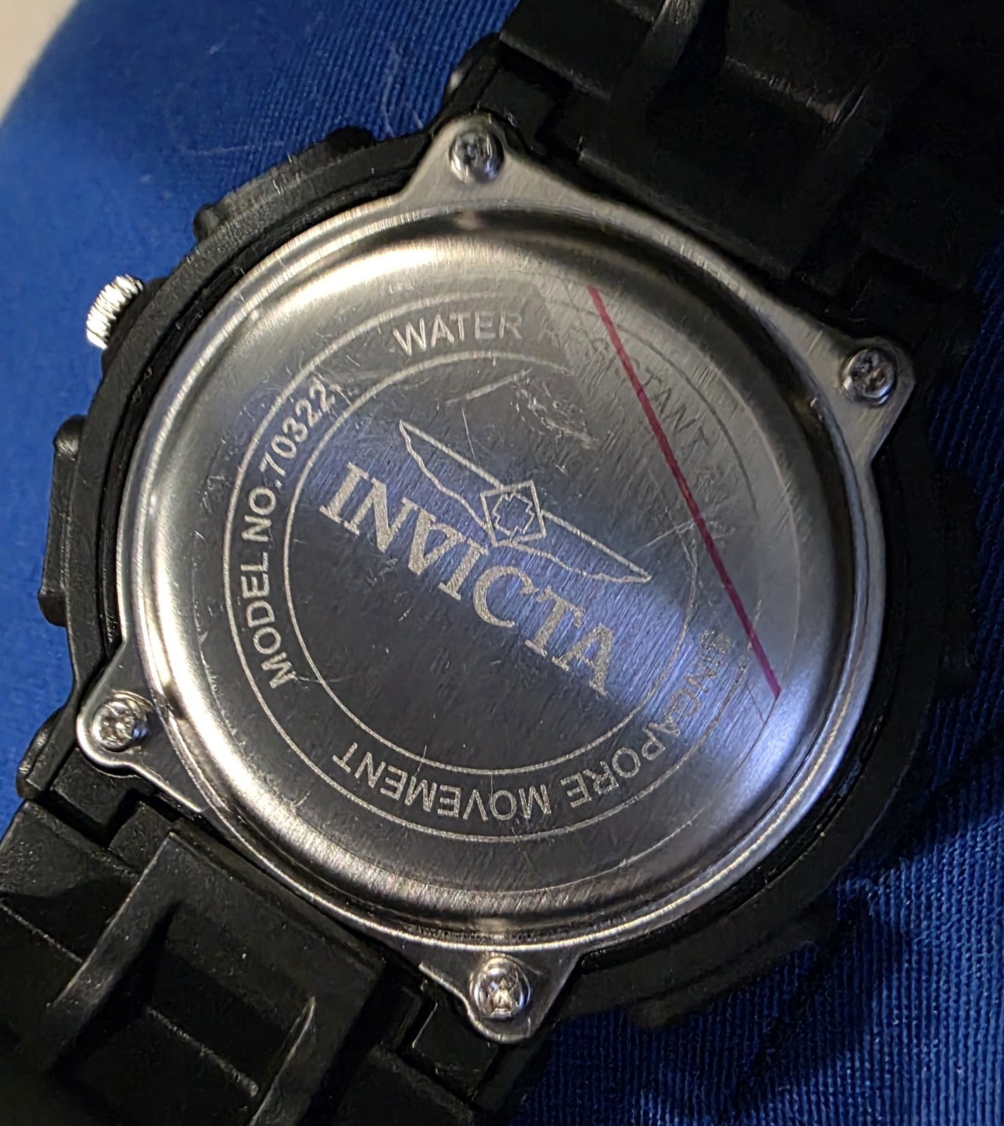 Invicta Sport Quartz Analog/Digital Chronograph Alarm LED Black/Pink Resin (82)
