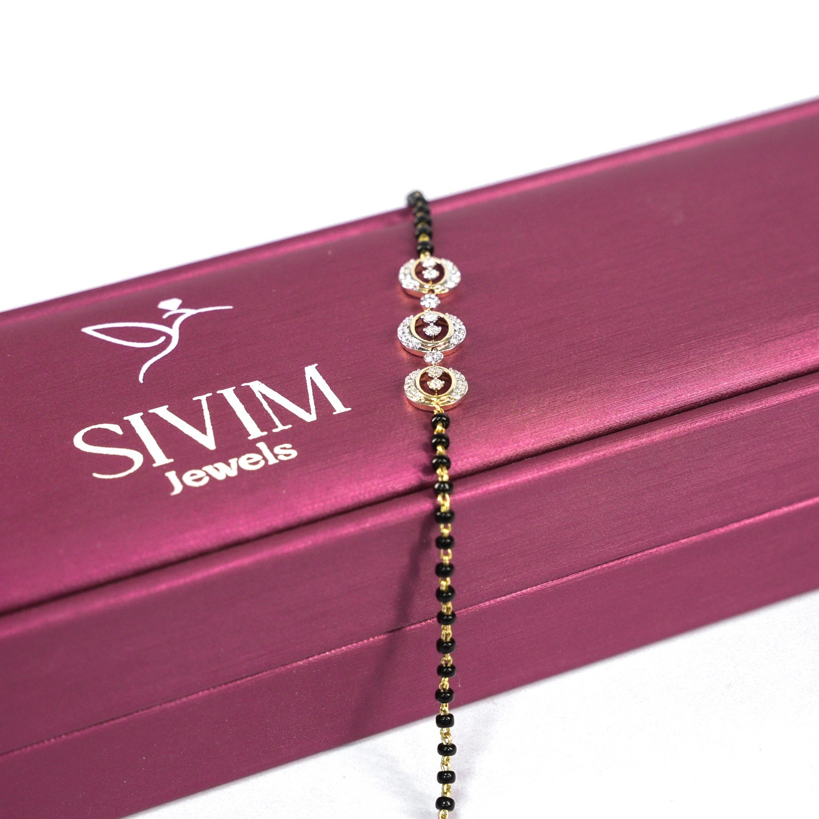 18 KARAT MANGALSUTRA BRACELET | NATURAL DIAMOND | IGI CERTIFIED | YELLOW GOLD
