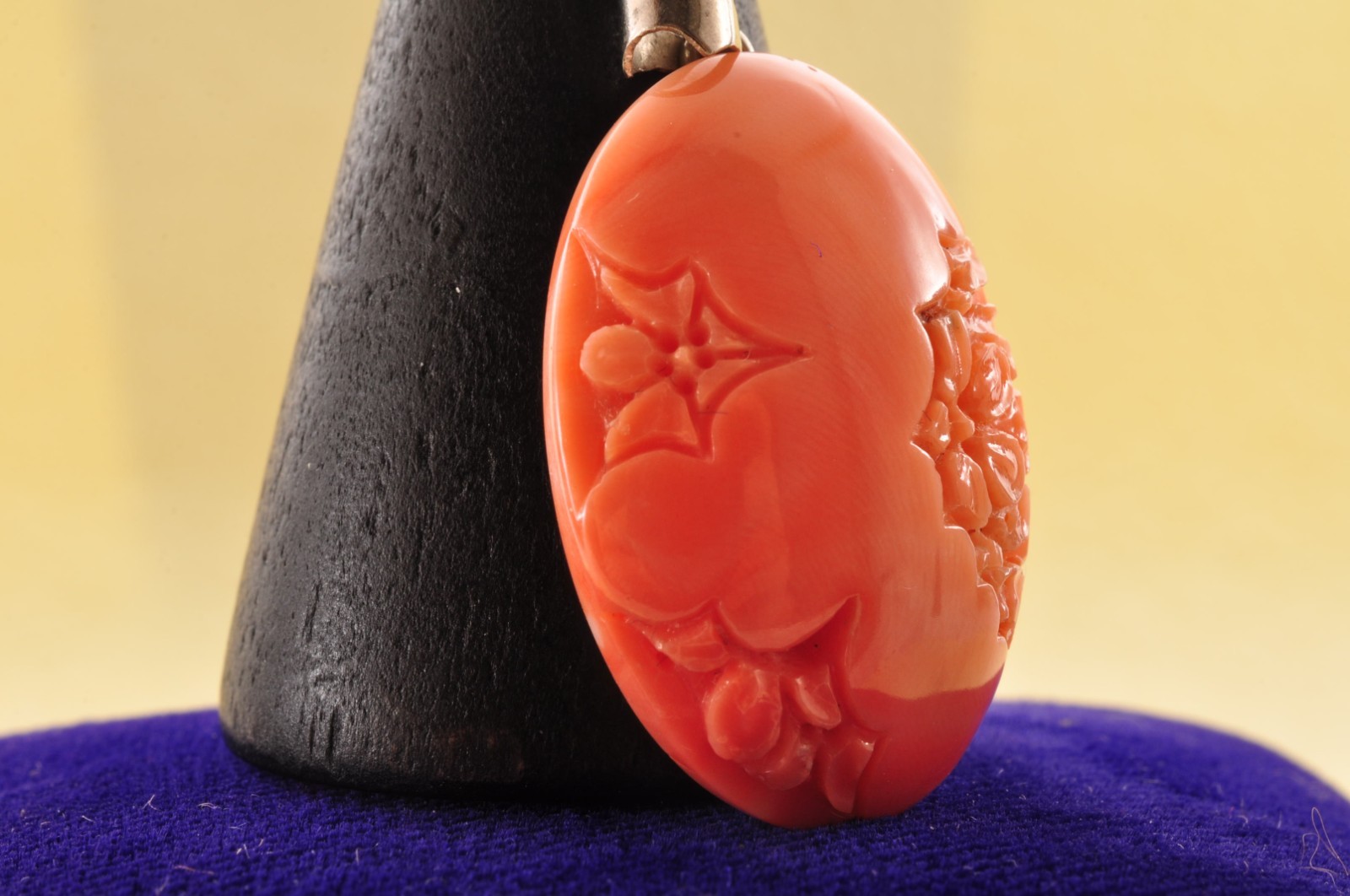 With Certification, MOMO coral pendant top ( 27mm(1.06in) 16.0ct) Flower Pattern
