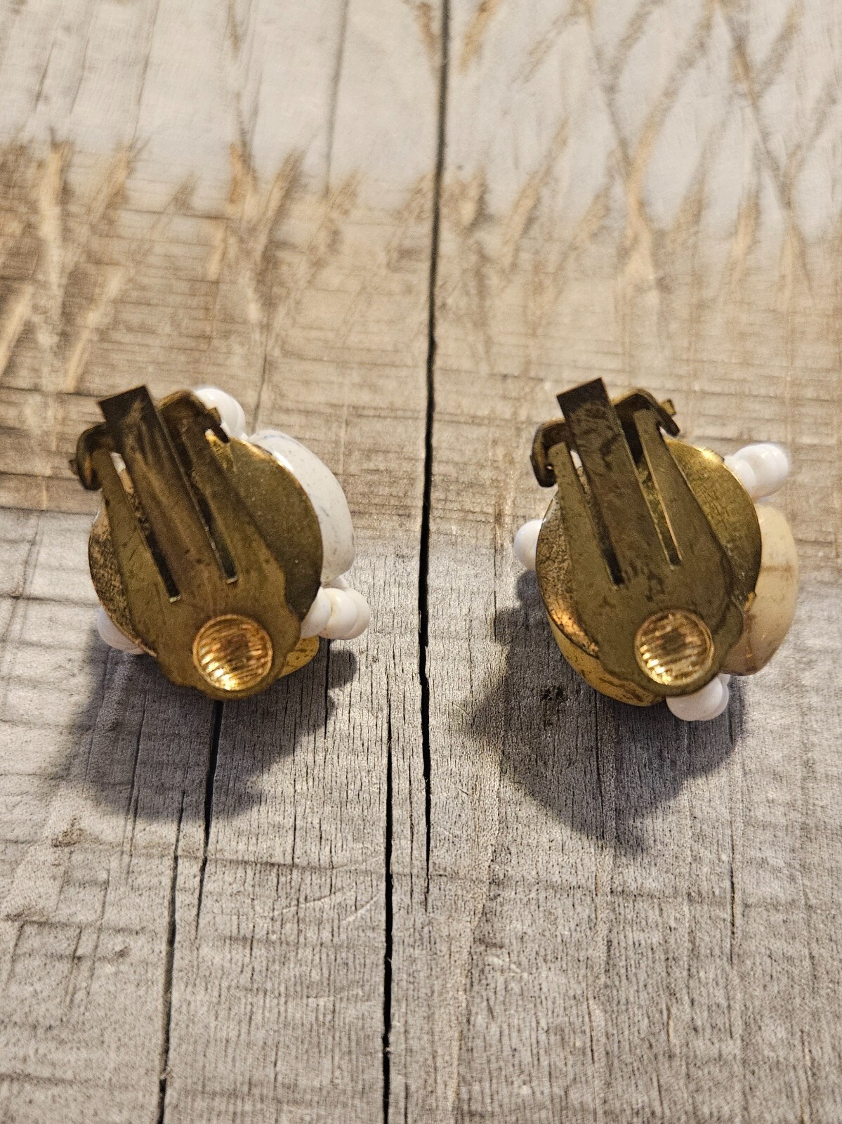 Vintage Beaded Clip On Earrings Statement Fashion Jewelry
