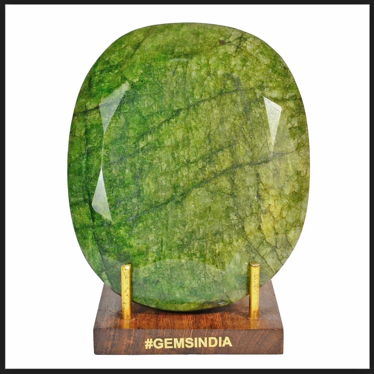 Huge 5000 Cts Natural Brazilian Yellow Green Emerald Oval Museum Size Loose Gem