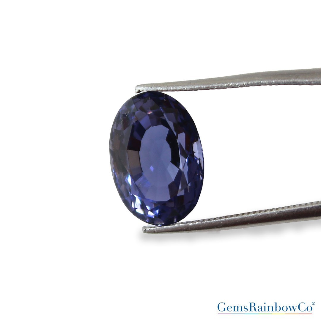 Natural Blue Iolite Oval 12x9mm Rare and Exclusive Loose Gemstone 5 Ct,