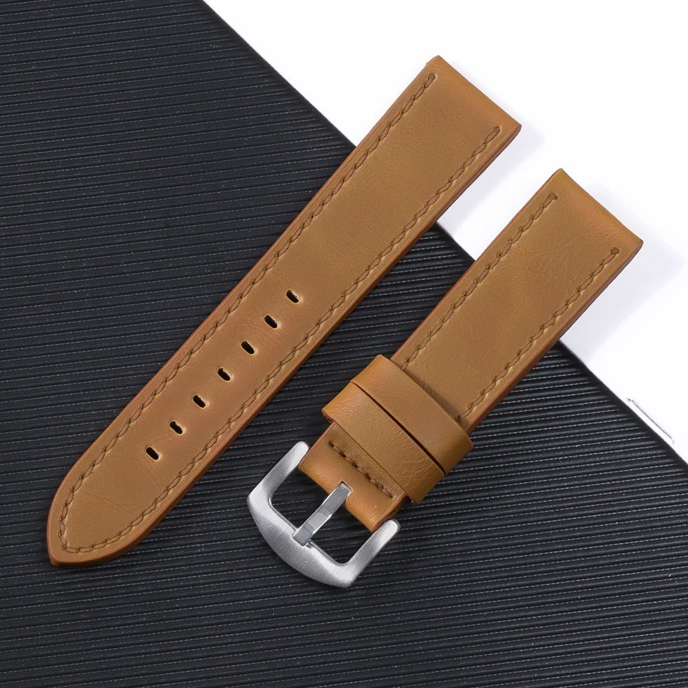High Quality Leather Watch Band Straps mens stitched Wristband 18 20 22 24mm