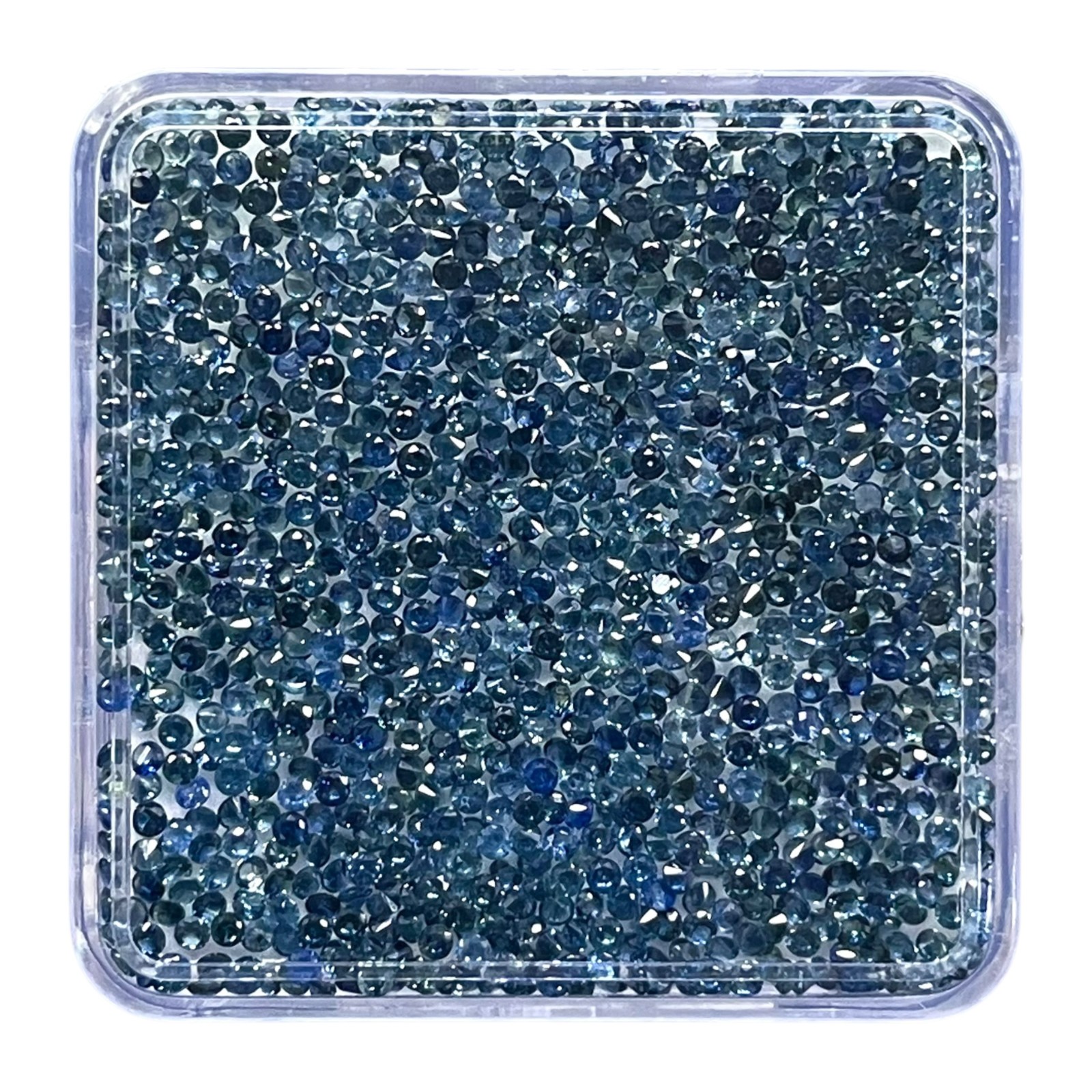 VVS 100 Pcs Natural Ceylon Blue Sapphire 1.4mm Round Diamond Cut Loose Gemstones