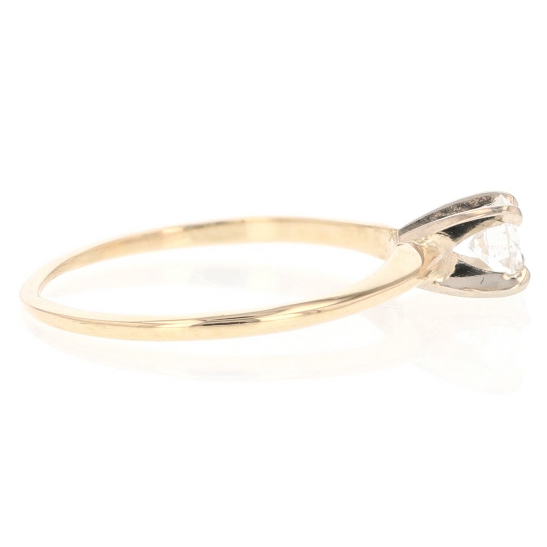 .31ct Round Diamond Solitaire Prong-Set Engagement Ring 14k Yellow Gold Size 6