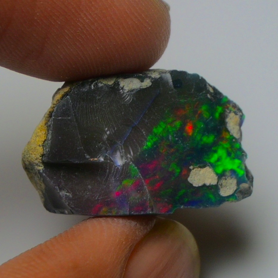 Black Opal Rough 12.45 Carats, Smoked Ethiopian Welo Opal Rough, Fire Opal Raw