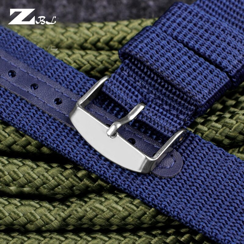 18 20 22 24mm Canvas Nylon Watchband Strap For Seiko KX007 SKX009