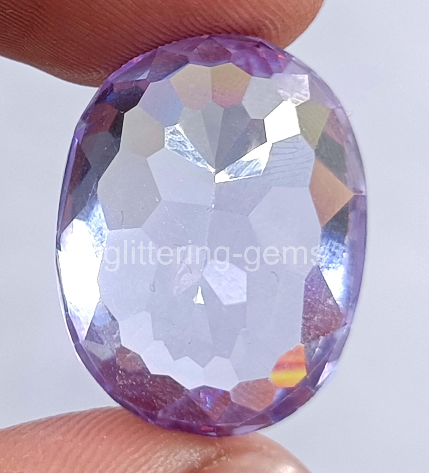 Natural Purple Amethyst 40.55 CT Oval Shape Certified Loose gemstone 5AIL