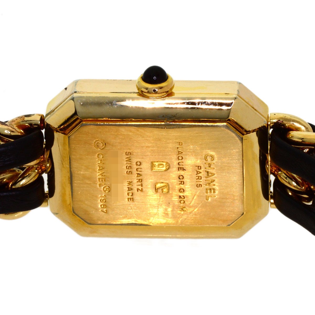 CHANEL Premiere L Watches Gold Plated/GPxLeather Ladies