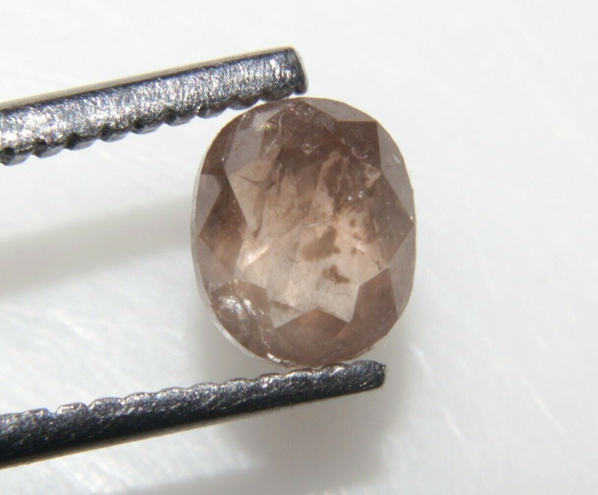 1.11 CTS NATURAL OVAL SHAPE CHAMPAGNE ROSE CUT DIAMOND 6.45×5.35×3.68 MM