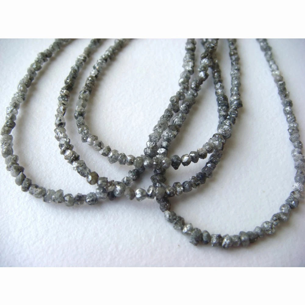 1.5mm To 3mm Gray Raw Diamond Beads, Conflict Free Diamond, Rough Diamonds