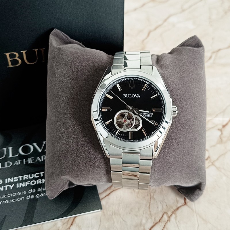 Bulova Surveyor Black Dial Men’s Classic Automatic Chronograph Watch 42mm 96A270