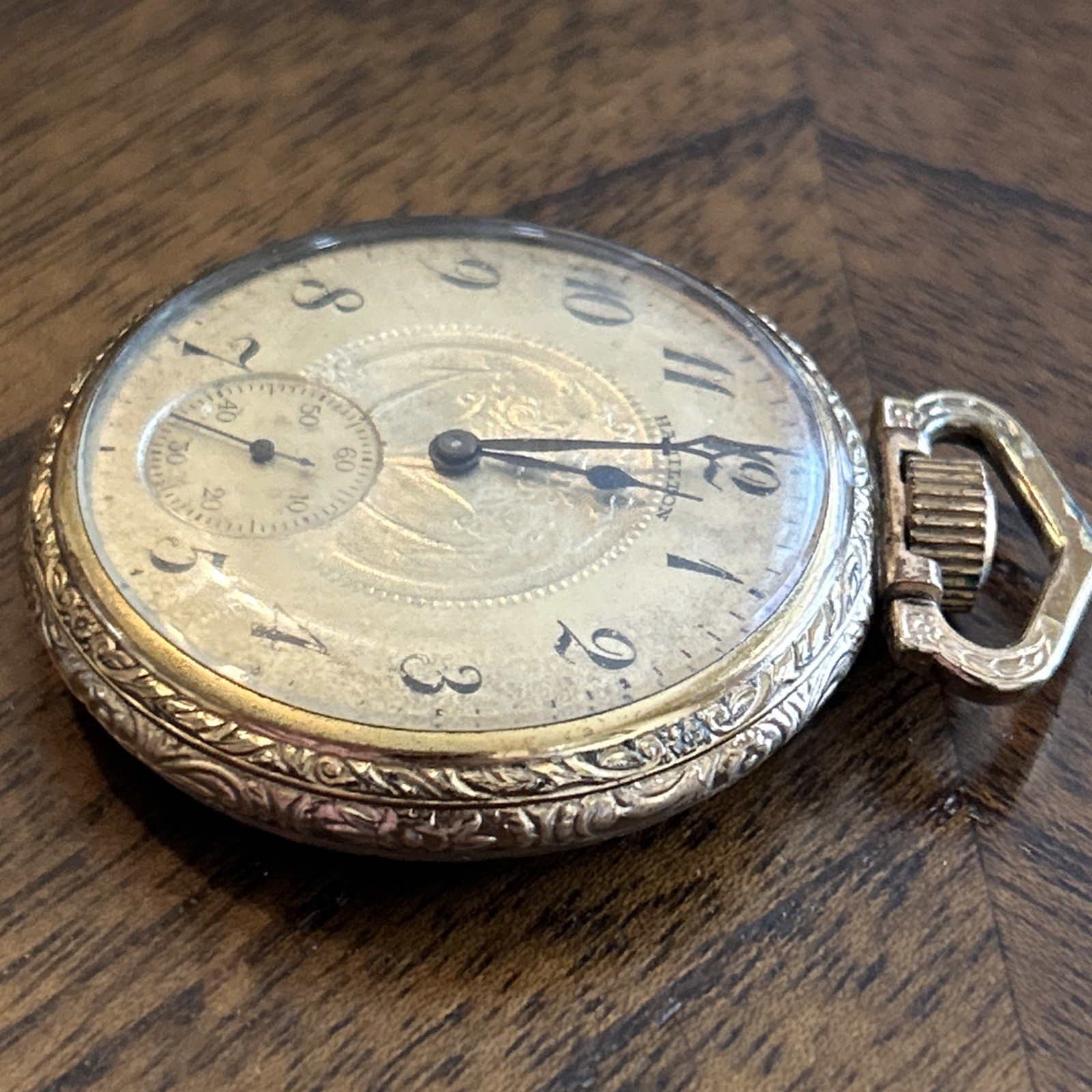 1919 Hamilton Watch Co Model 2 Grade 974 17 Jewels Size 16s Art Deco Dial/Case