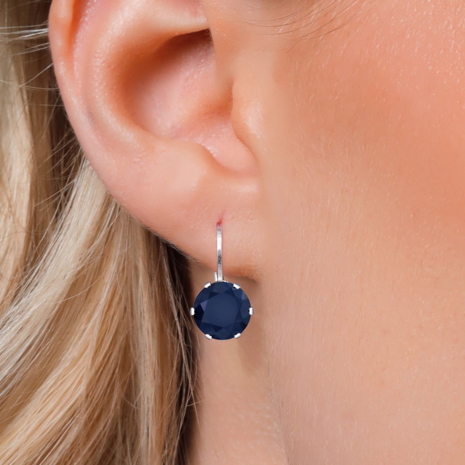 3-5 Cttw Gemstone Birthstone Dangle Earrings for Women | 925 Sterling Silver |