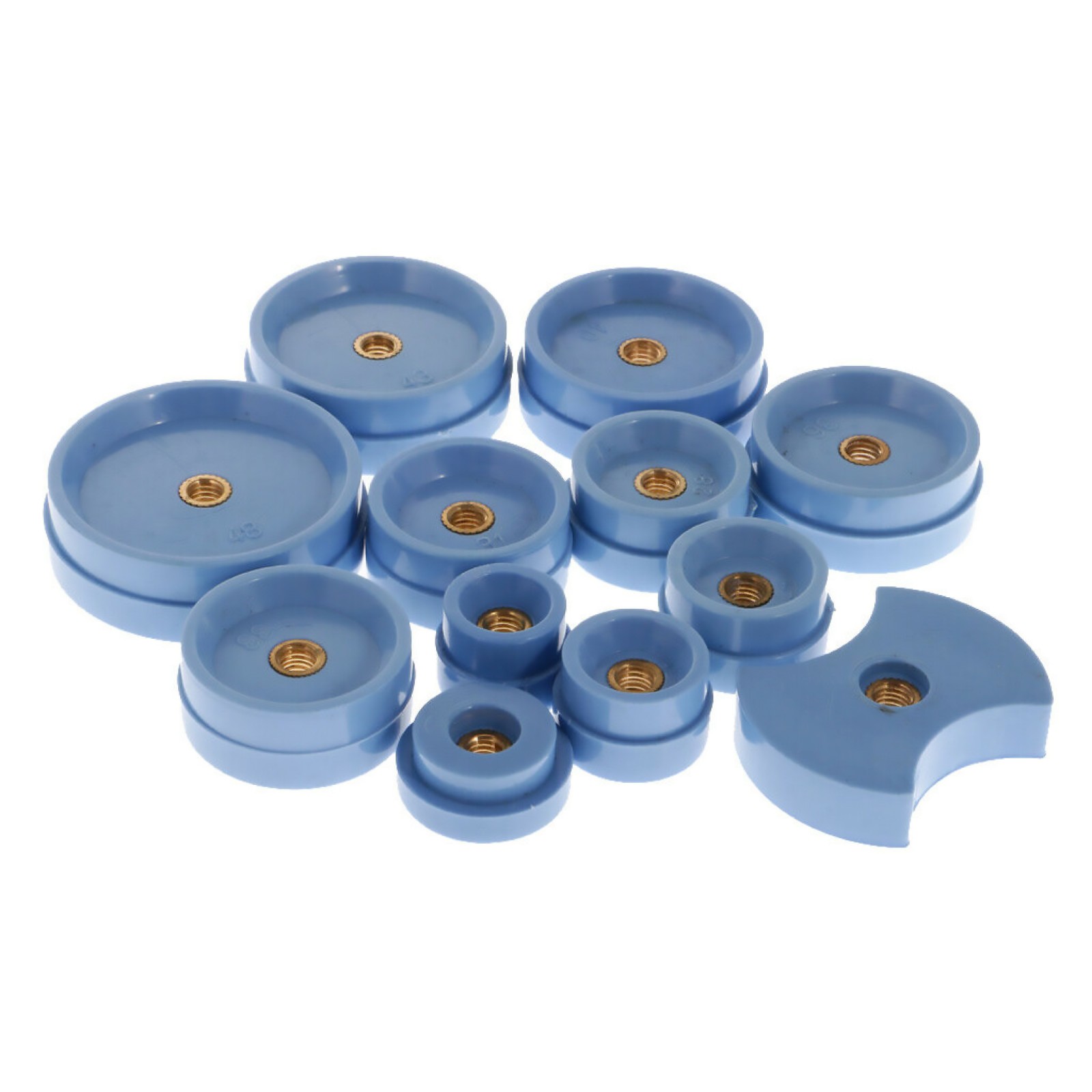 12Pcs 17-50mm Watch Back Press Set Closer Crystal Glass Fitting Watchmaker Tool