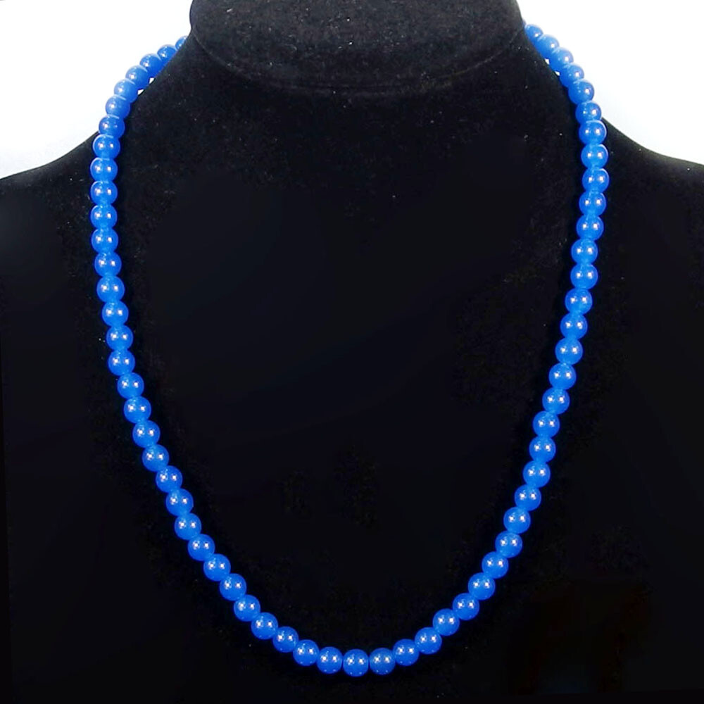 Fashion Jewelry 6mm Natural Multicolor Round Gemstone Beads Necklace 18 Inches