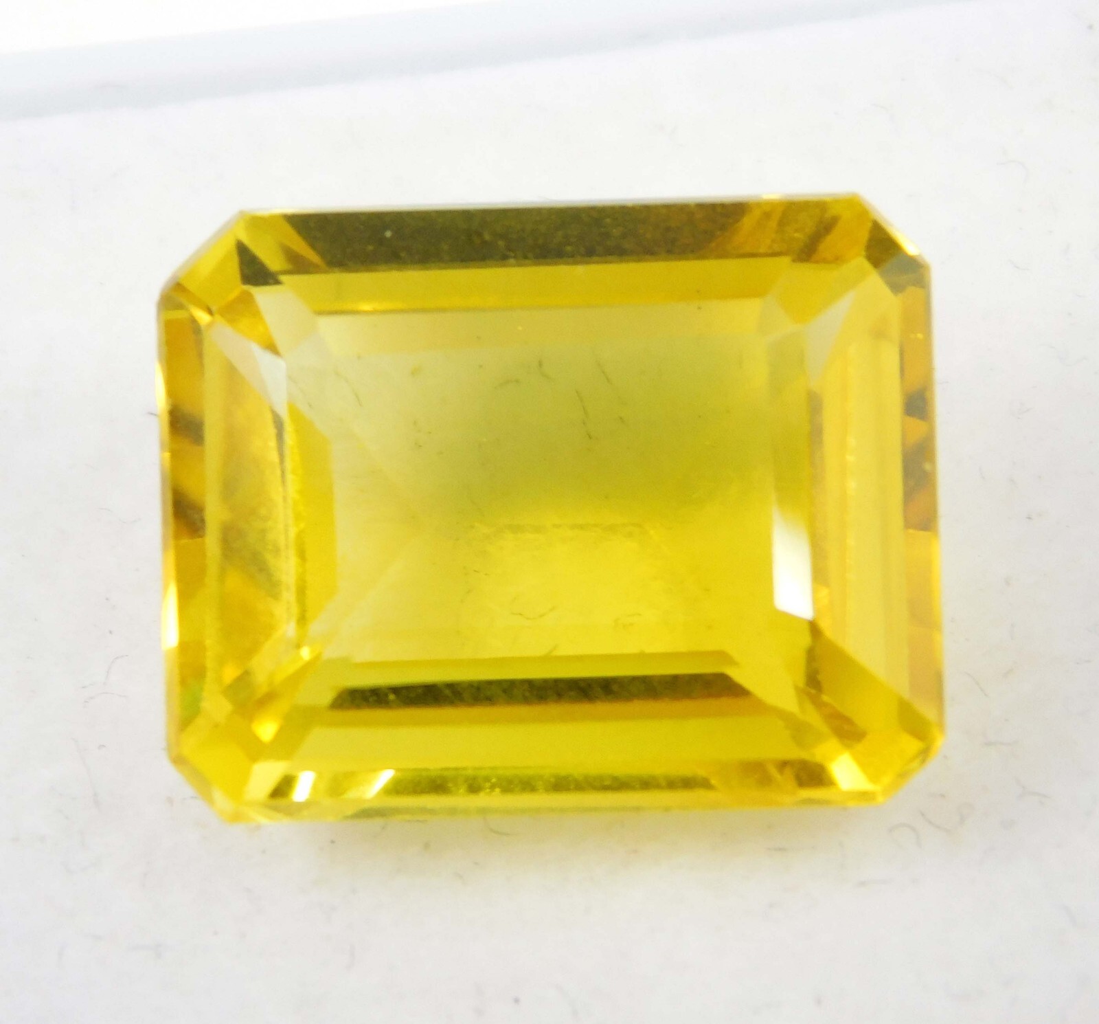 Natural 8.15 Ct Ceylon Yellow Sapphire Emerald Cut 12.8x10x5.1 Mm Loose Gemstone