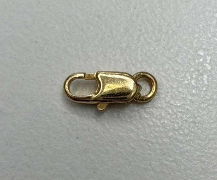 14k Yellow Gold Oval Shape Lobster Lock 9.0 mm Clasp