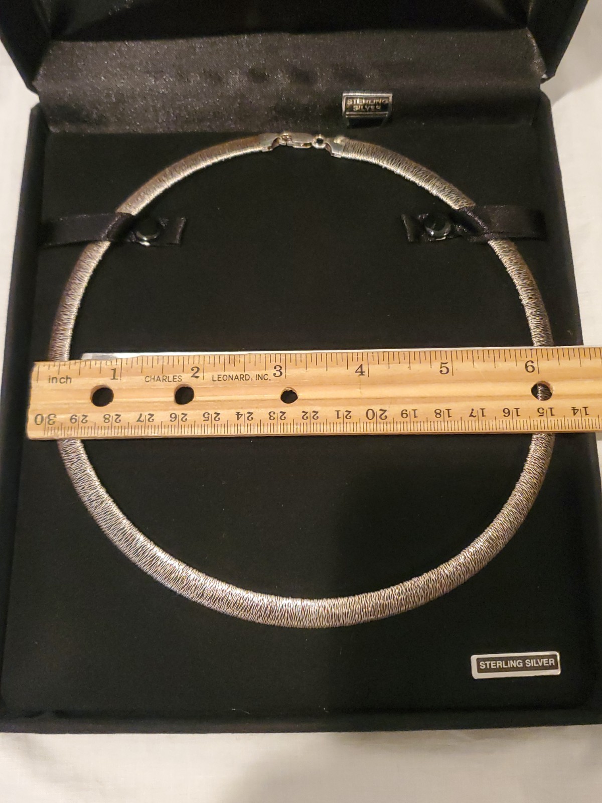Vintage Milor Sterling Silver 925 Italy Necklace Choker with Box 24 grams